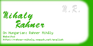 mihaly rahner business card